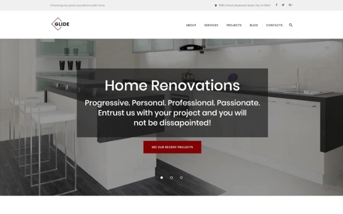 Glide – Home Bath and Kitchen Renovation Company WP Theme 1.0.0