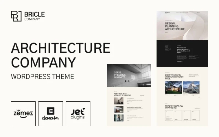Bricle – Bootstrap Architecture WordPress Theme 1.0.1