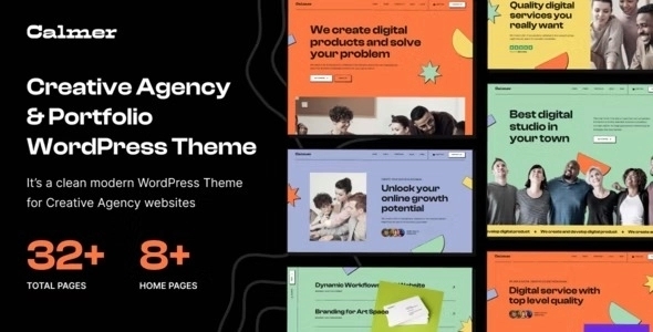 Calmer – Creative Portfolio and Agency WordPress Theme 1.0.2