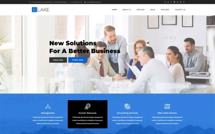 Blake Business Services WordPress Theme 1.1.3