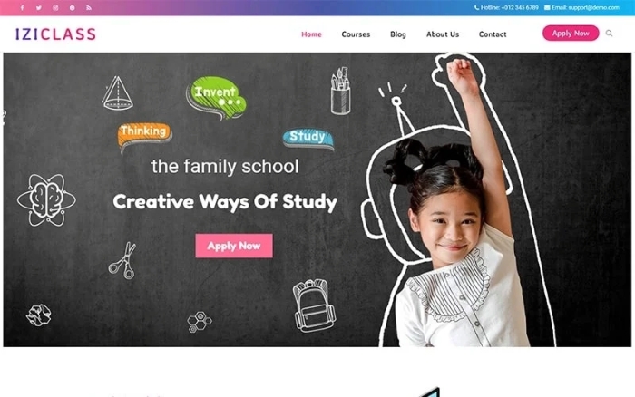 Iziclass – Kindergarten and Preschool WordPress Theme 2.0.0