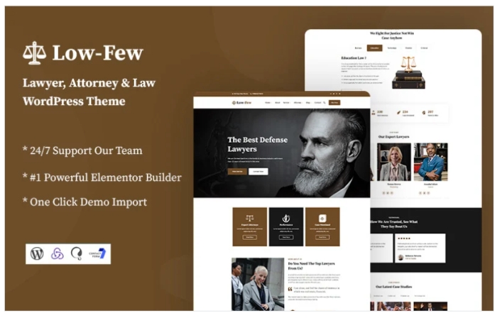 Lowfew – Lawyer and Attorney Responsive WP Theme 1.0.1