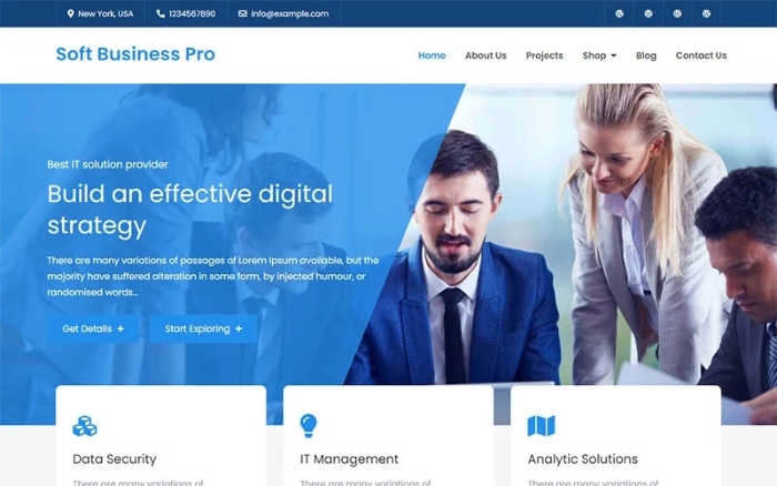 Soft Business Pro β Clean and Modern WordPress Business Theme 1.6