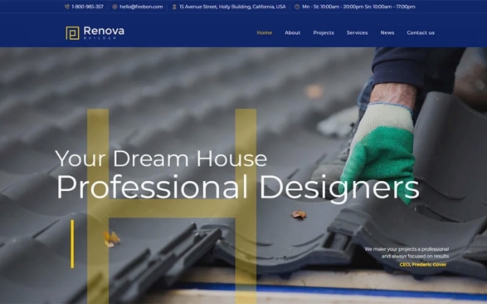 Renova – Construction & Building WordPress Theme 1.0