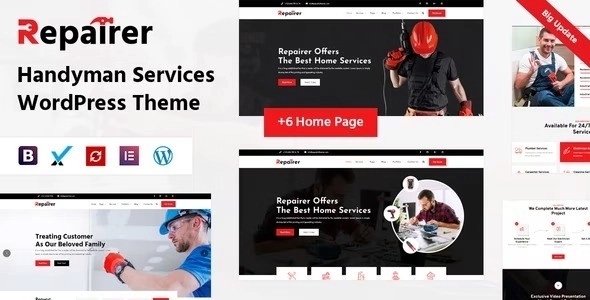Repairer - Handyman Services WordPress Theme 1.1