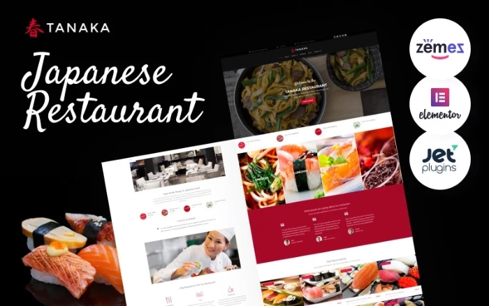 Tanaka – Japanese Restaurant WordPress Theme 1.0.1