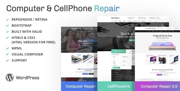Computer and CellPhone Repair Services WP Theme 4.0