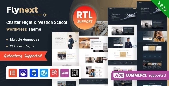 Flynext – Multipurpose Aviation WordPress Theme + RTL 2.1.2