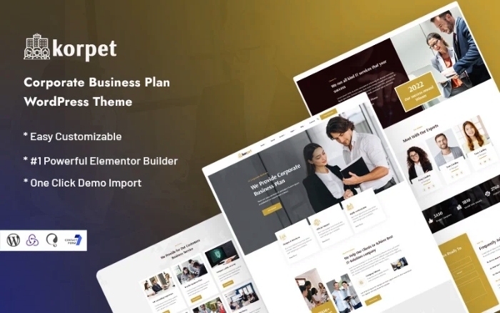 Korpret – Corporate Business Plan WordPress Theme 1.0.0