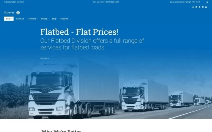 Odyssey – Transportation Trucking & Logistics WP Theme 1.0.0
