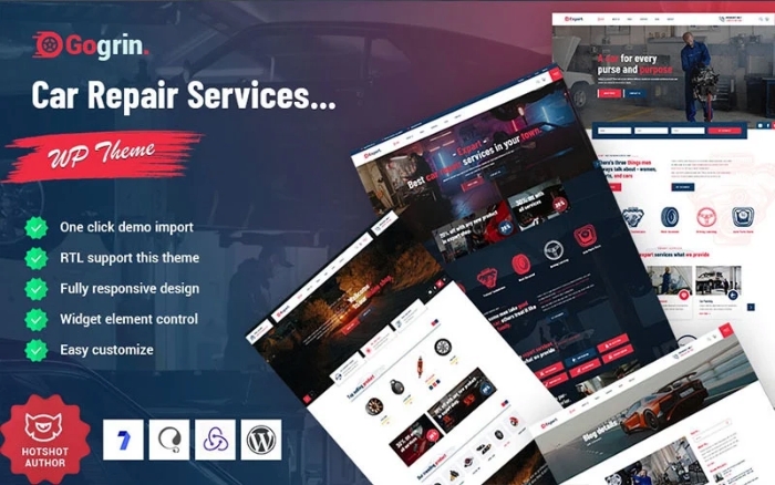 Gogrin – Car Repair Service WordPress Theme 1.0.0