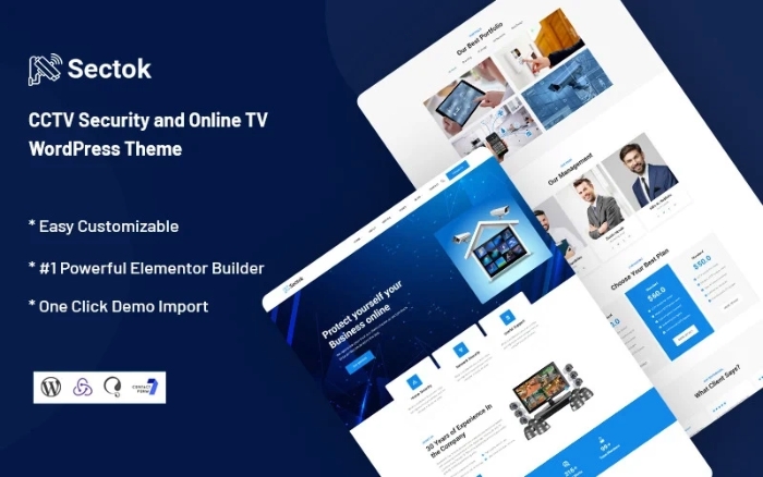 Sectok – CCTV Security and Online TV WordPress Theme 1.0.0