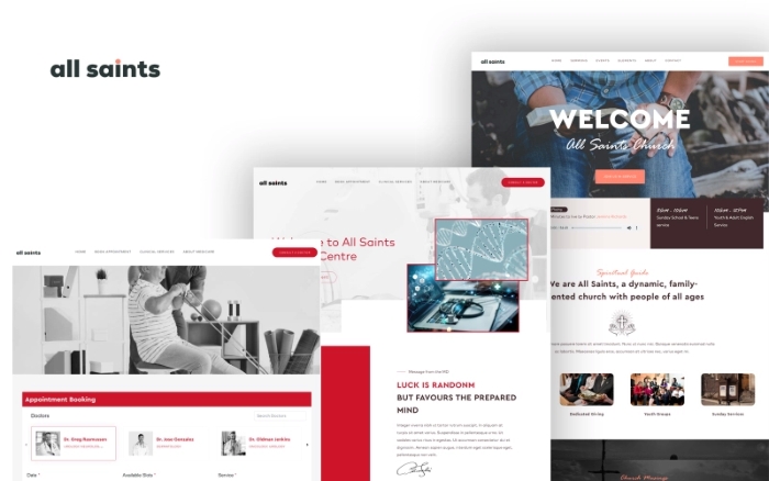 All Saints Church and Medical WordPress Theme 1.1.0