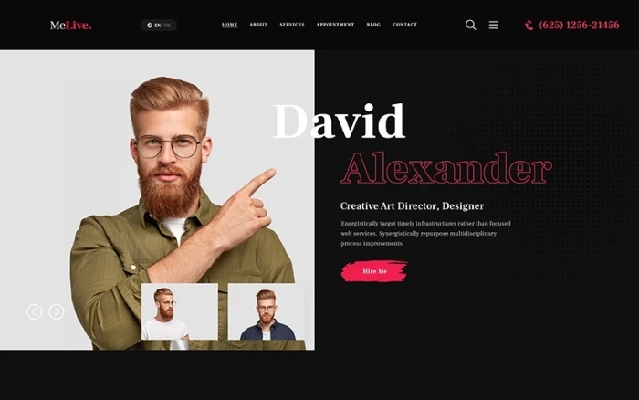 MeLive – Personal Portfolio WordPress Theme 1.0.1