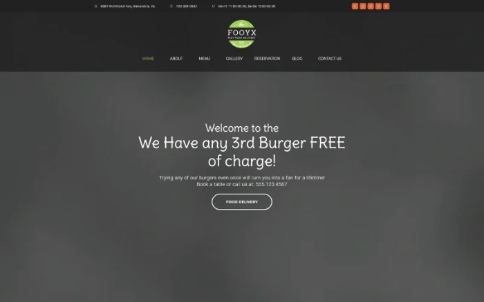 Fooxy – Food Delivery Service WordPress Theme 1.0.0