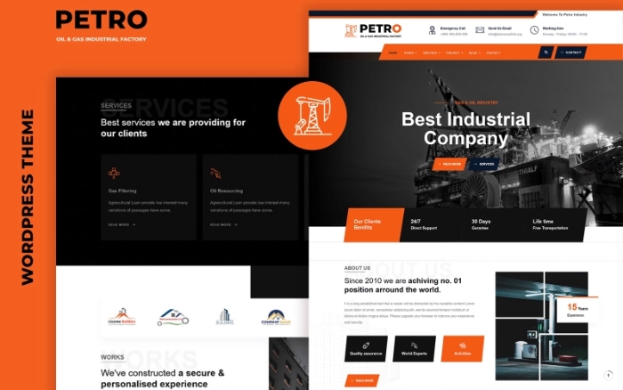 Petro – Gas And Oil Industrial WordPress Elementor Theme 1.0.0
