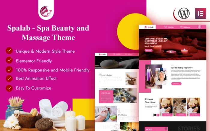 Spalab – Spa Beauty and Massage WP Theme 1.0.0