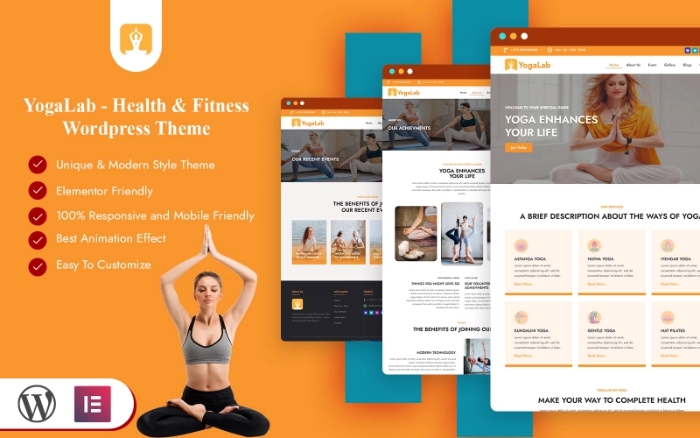 YogaLab – Yoga Health & Fitness WP Theme 1.0.0