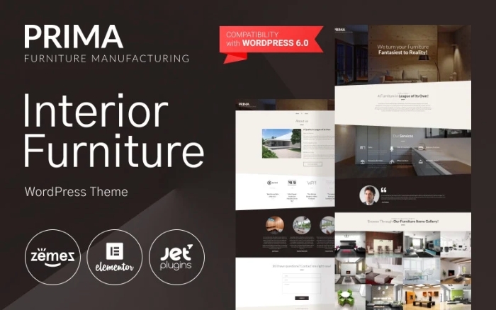 Prima – Interior Decor & Furniture Manufacturing WP Theme 1.0.3
