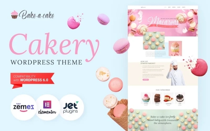 Bake-a-cake - Cakery WordPress Elementor Theme 1.0.2