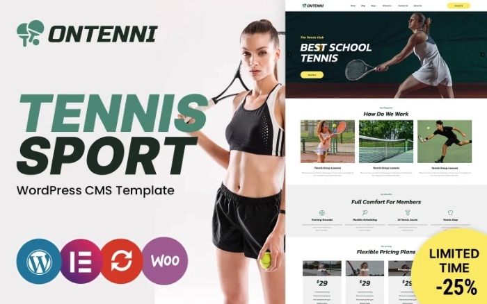 Ontenni - Tennis Club & Sports WordPress Theme 1.0.0