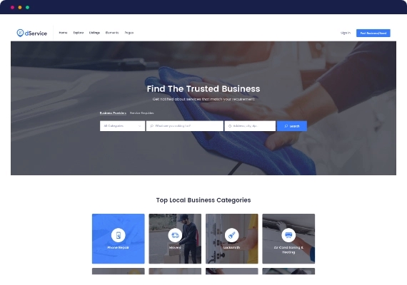 dService - Best Service WordPress Directory Theme 1.9