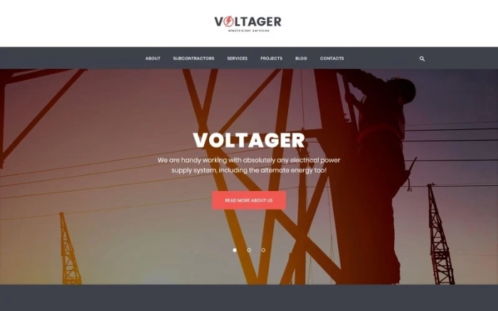 Voltager – Electricity & Electrician Services WordPress Theme 1.0.0