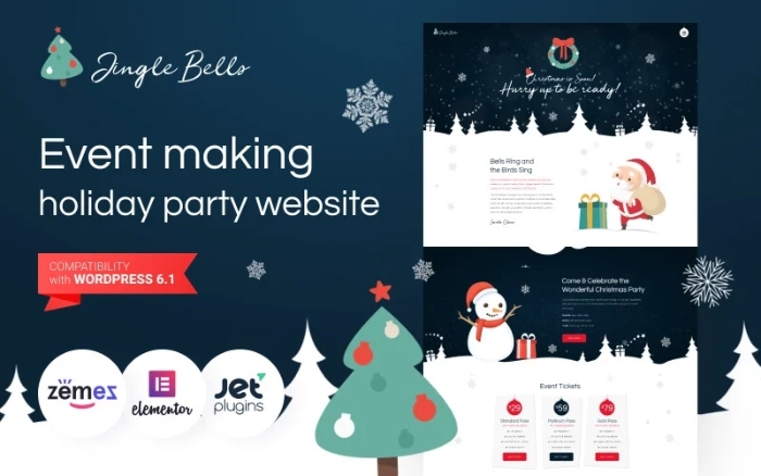 Jingle Bells – Event Making Holiday Party Website WP Theme 1.0.0