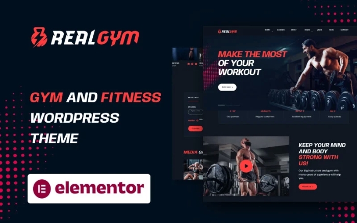 RealGym Gym and Fitness WP Theme 1.0.1