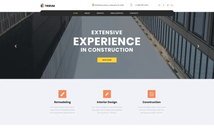 Trirum – Construction Multipurpose Modern WordPress Elementor Theme 1.0.0