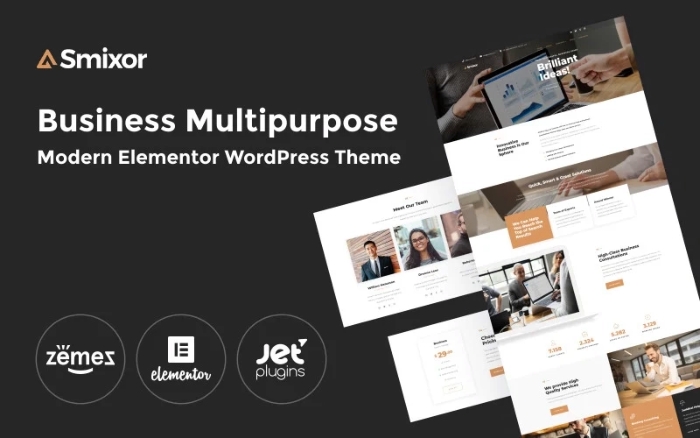 Smixor – Business Multipurpose Modern WordPress Elementor Theme 1.0.0