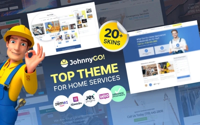 JohnnyGo – Multipurpose Home Services WordPress Theme 2.0.1