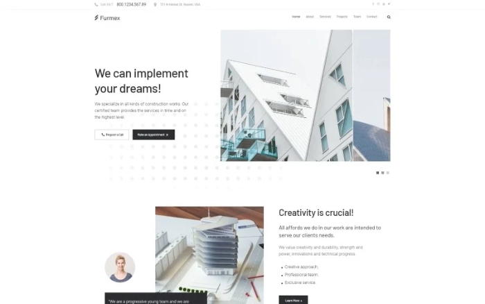 Furmex – Architecture Multipurpose Modern WordPress Elementor Theme 1.0.0