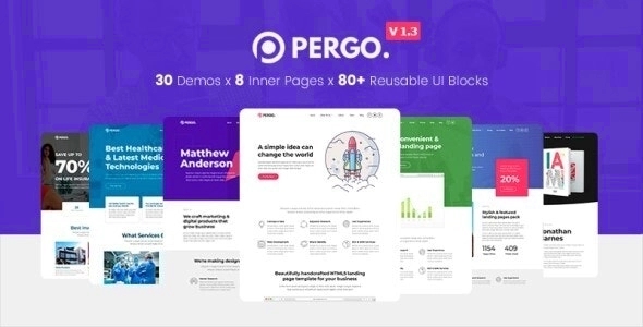 Pergo – Multipurpose Landing Page Theme for App Product Construction & Business Marketing Website 1.8.5