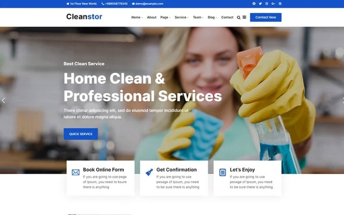 Cleanstor – Cleaning Company Responsive WP Theme 1.0.0