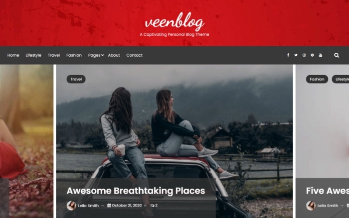VeenBlog – Personal Blog WordPress Theme 1.0