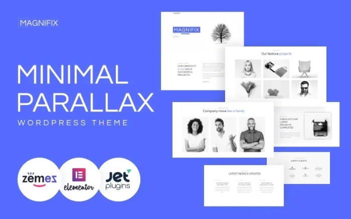 Magnifix – Minimal Parallax WordPress Theme 1.0.1