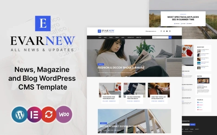 EvarNew – News Magazine WordPress Theme 1.0.0