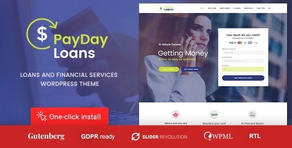 Payday Loans - Banking Loan Business and Finance WordPress Theme 1.1.4
