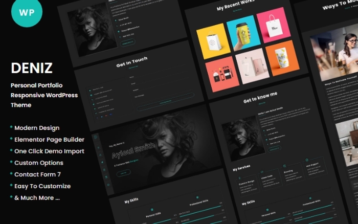Deniz – Personal Portfolio WordPress Theme 1.1