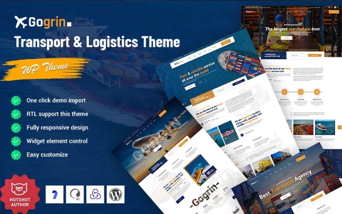 Gogrin – Transport & Logistics WordPress Theme 1.0.0