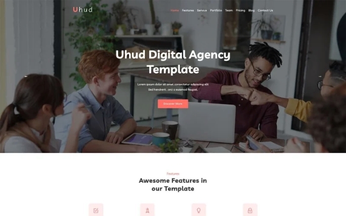 Uhud – Responsive Digital Agency WordPress Theme 1.0.0