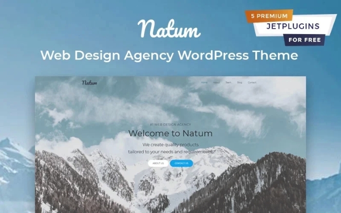 Natum – Web Design Multipurpose Modern WordPress Elementor Theme 1.0.0