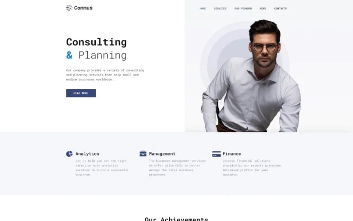 Commus – Business Multipurpose Minimal WordPress Elementor Theme 1.0.0