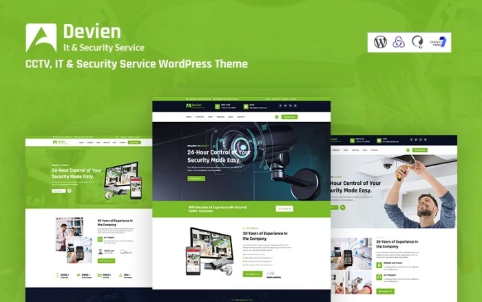 Devien – CCTV IT and Security Service Responsive WP Theme 1.0.1