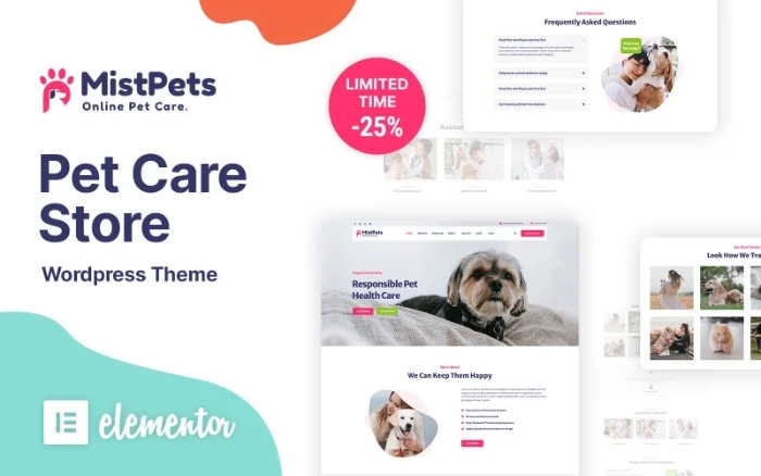 MistPets – Animal Care & Pet WordPress Theme 1.0.0