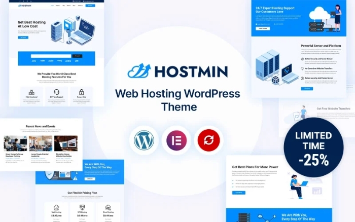 Hostmin – Multipurpose Web Hosting WordPress Theme 1.0.0