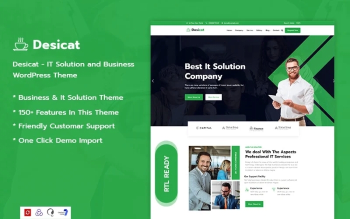 Desicat – IT Solution And Business Services WP Theme 1.0.0