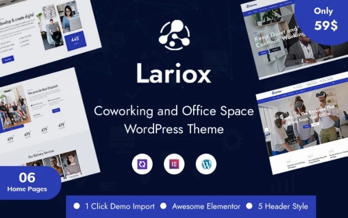 Lariox – Corporate and Business WordPress Theme 1.0.0