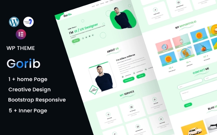Gorib - Elementor Portfolio WordPress Theme 1.0.1